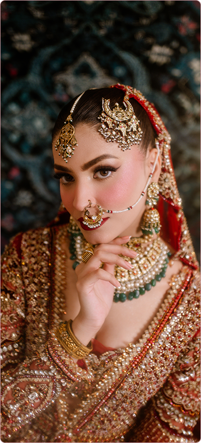 Premium bridal salon in Lahore offering bridal hair styling and skin prep